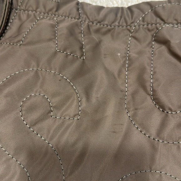 Marc By Marc Jacobs Nylon Quilted Tote Bag Purse Logo Stitching Throughout Gray - Picture 9 of 16